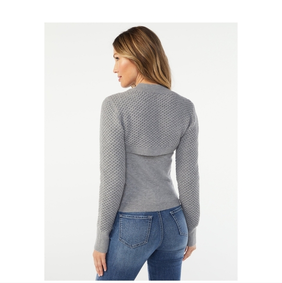 Sofia Jeans by Sofia Vergara Women's Bolero Sweater Set 2 Piece Size 1X - Picture 6 of 7
